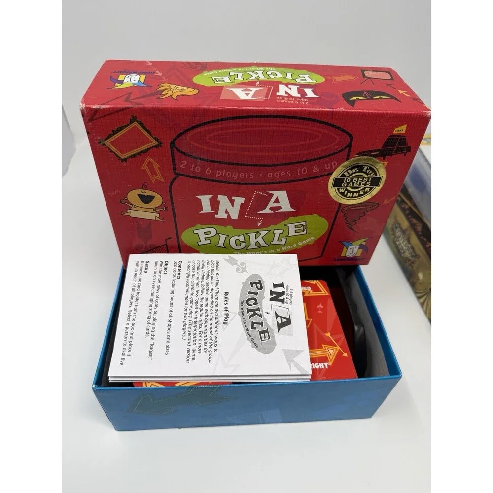 4 Family / Party Board Games (10-12+, 2-4+ Player) In A Pickle, Etc. - COMPLETE
